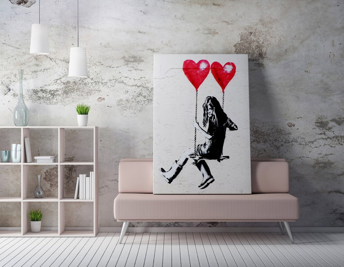 Wallity Lienzo Decorativo Banksy WY01 70 x 100 cm Wallity Lienzo Decorativo Banksy WY01 70 x 100 cm